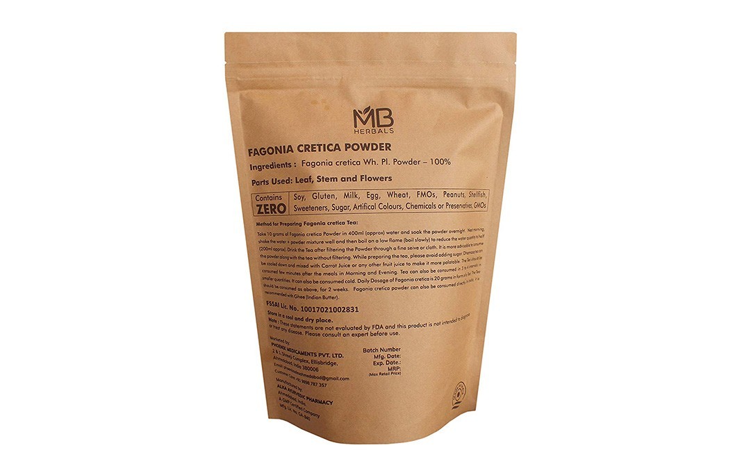 MB Herbals Fagonia Cretica Powder    Pack  500 grams